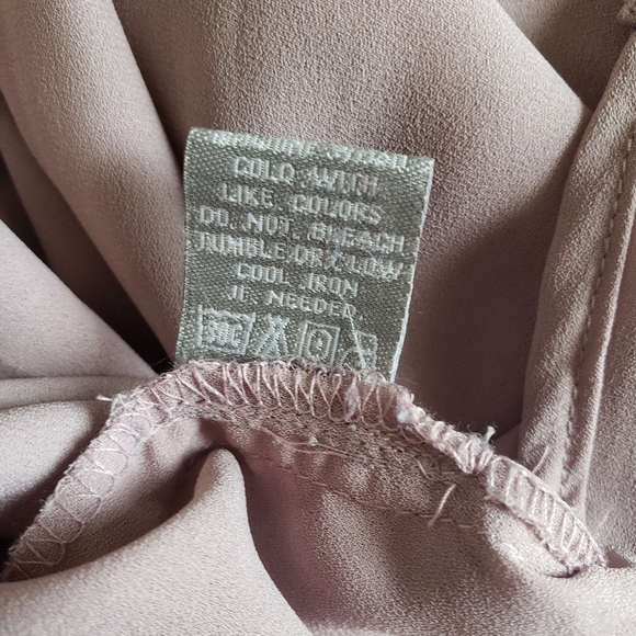 Charlotte Russe Light Purple V Neck Open Tie Flare Sleeve Blouse Size XS - Picture 6 of 6